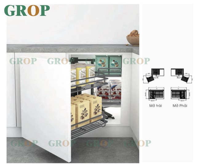 Kệ góc liên hoàn hợp kim sơn Nano