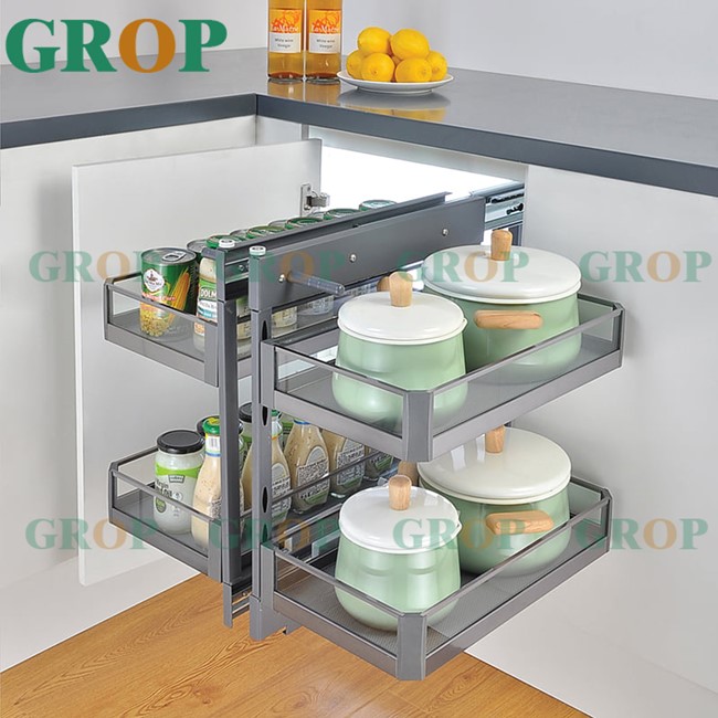 Giá gia vị 2 ngăn inox sợi